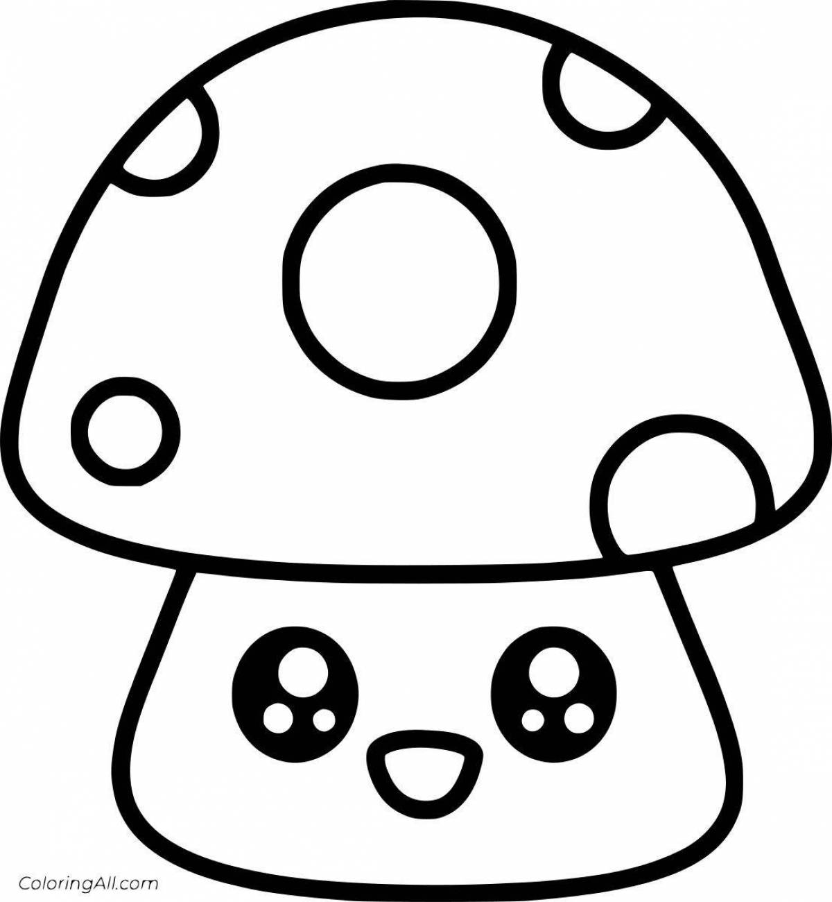 Яркая раскраска грибов для детей 3-4 лет