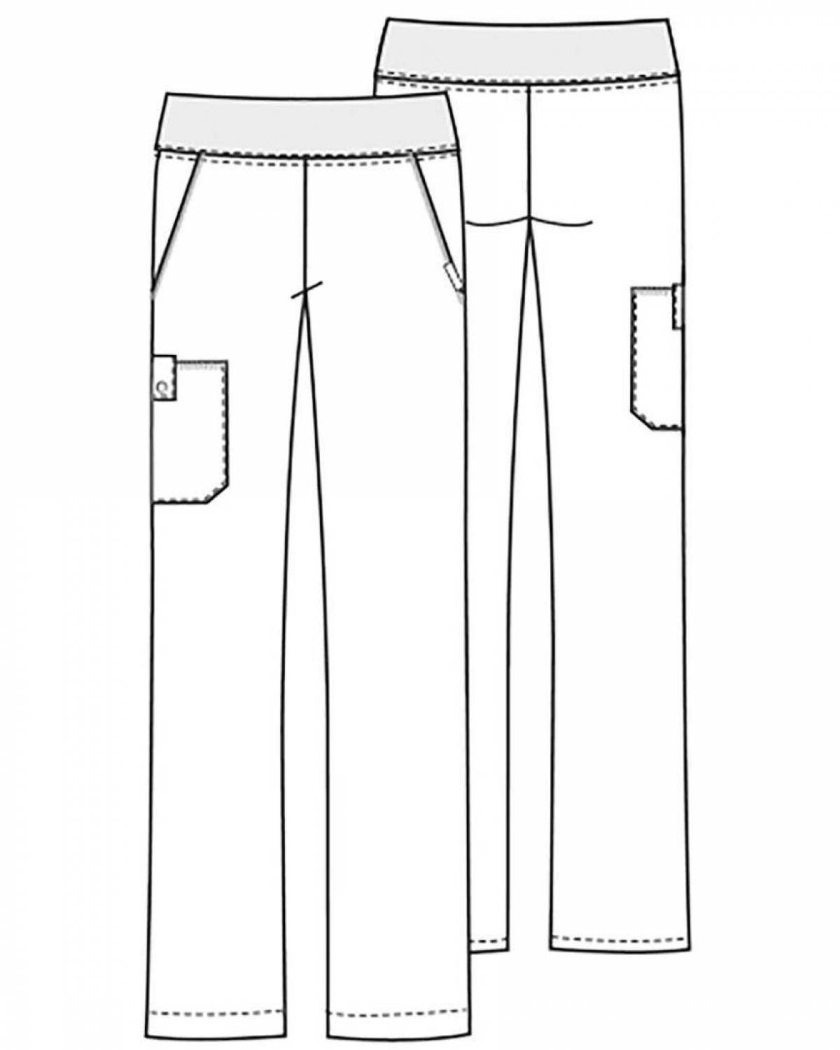 Coloring page great pants for 3-4 year olds