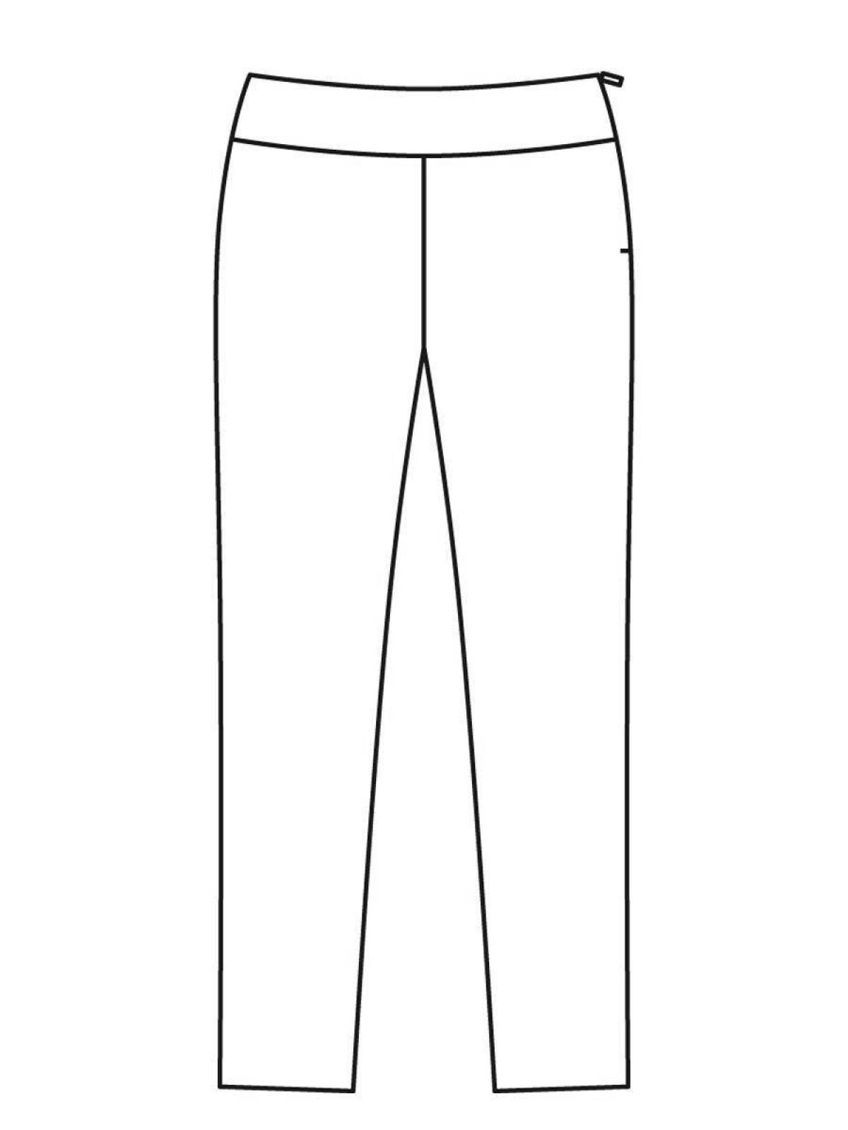 Юмористические штаны раскраски для детей 3-4 лет