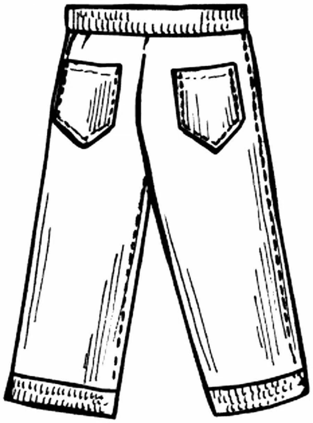 Раскраска jovial pants для детей 3-4 лет