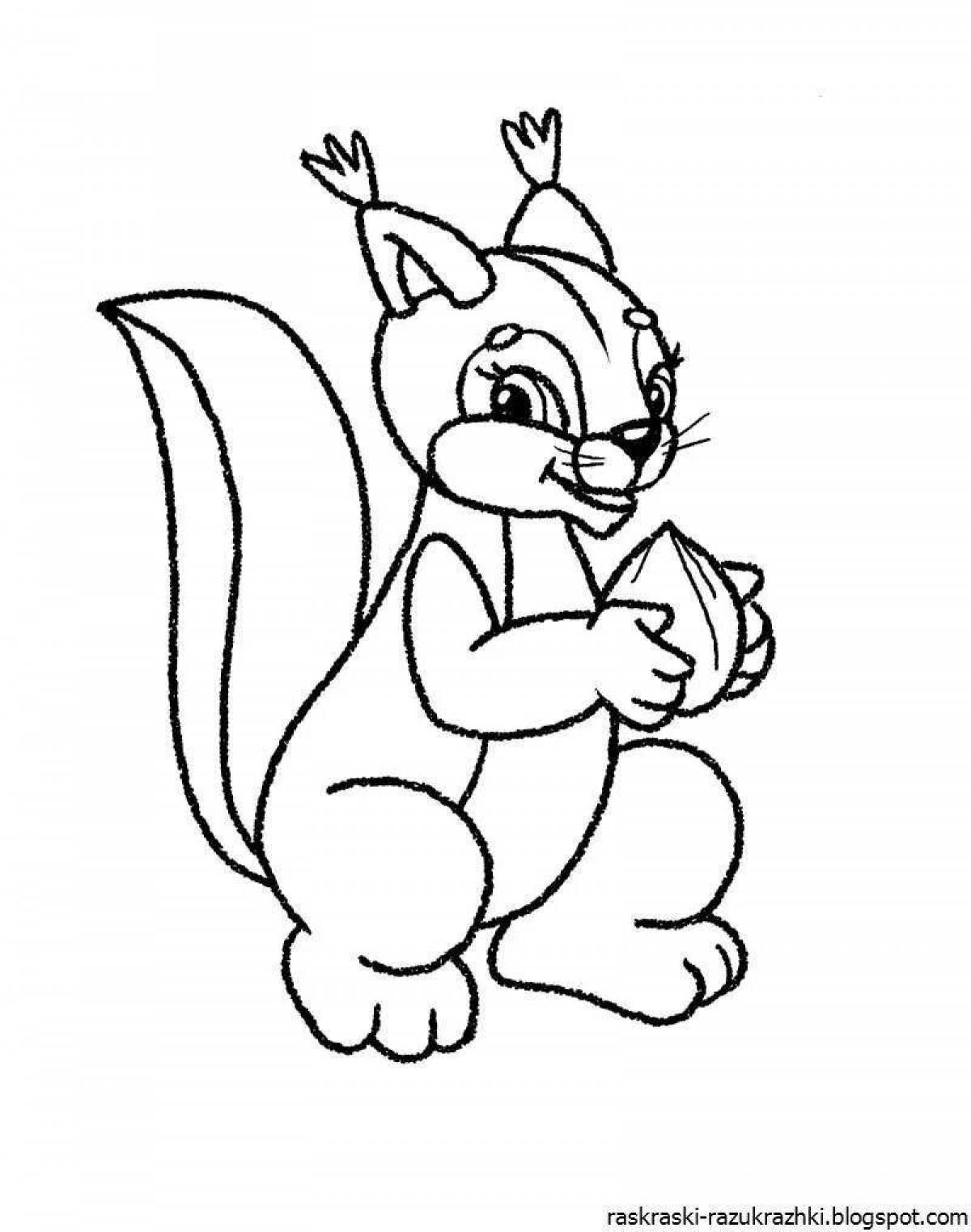 Adorable animal coloring pages for 5-6 year olds