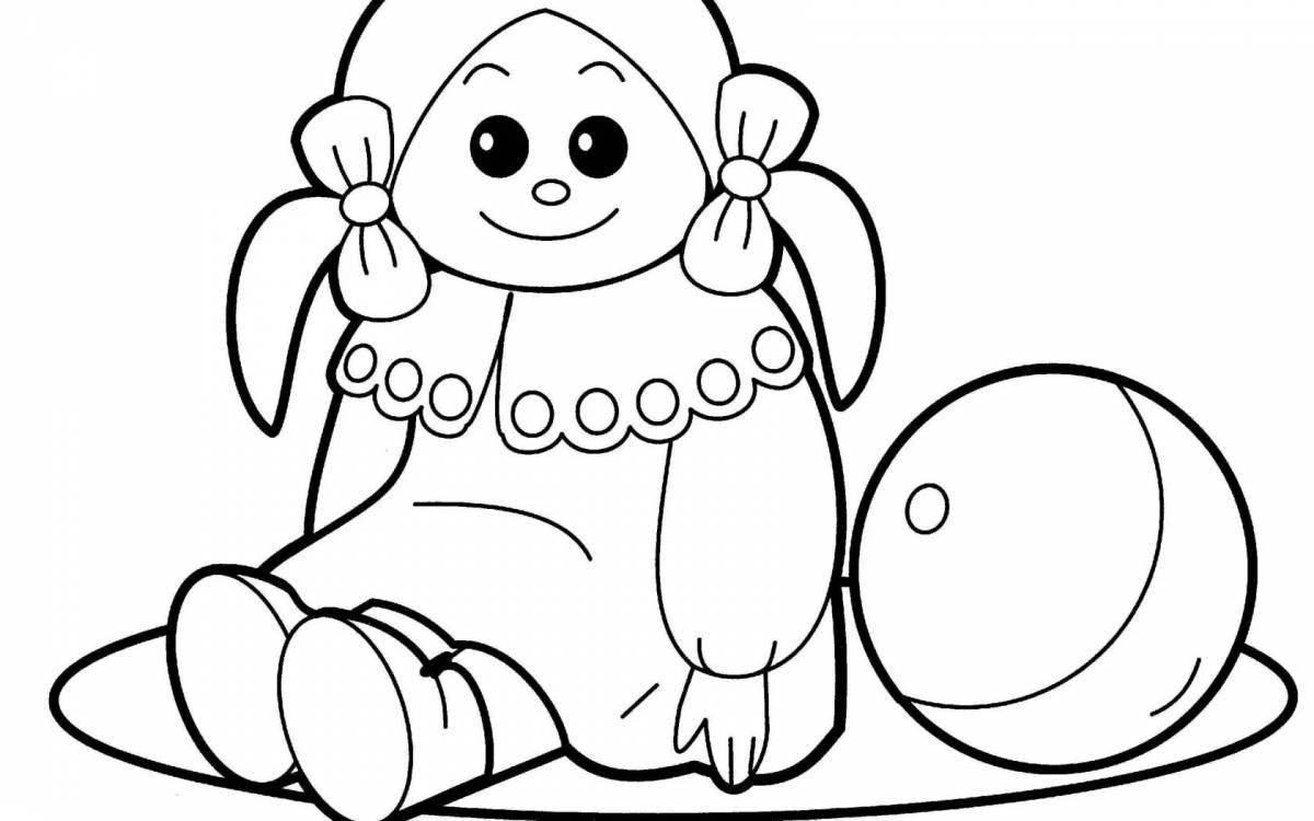 Fun coloring roly-poly for children 4-5 years old