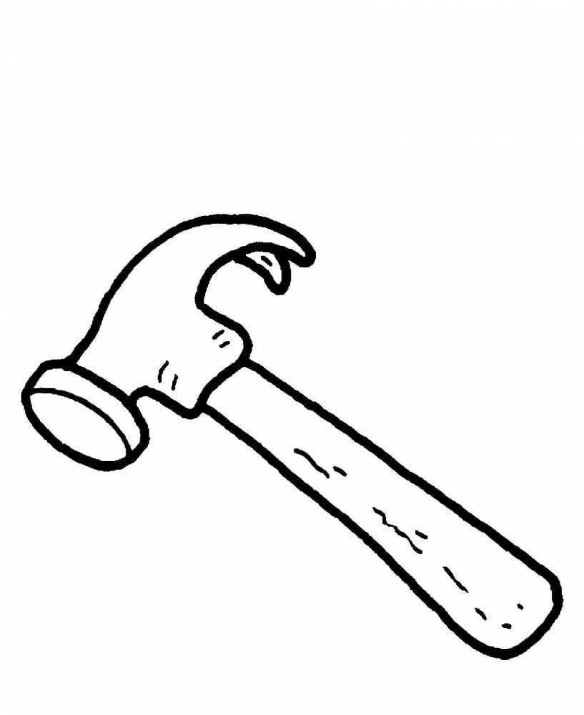 Coloring book colorful-tools-explosion for children 3-4 years old