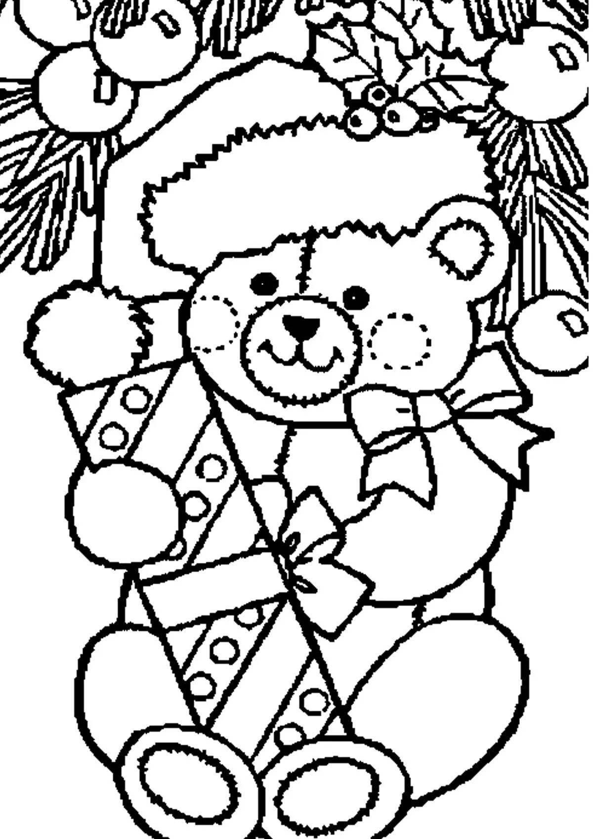 Christmas coloring book color-frenzy for children 8-9 years old