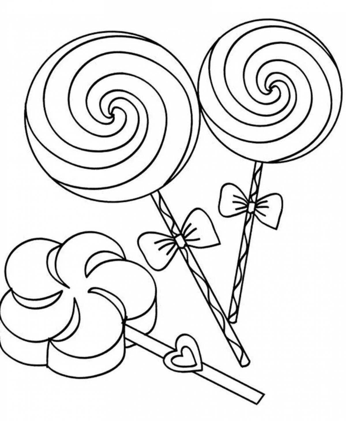 Amazing candy coloring pages for 2-3 year olds