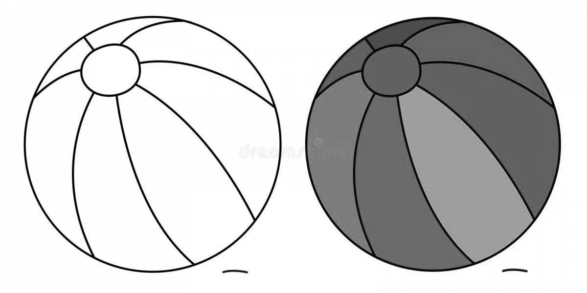 Раскраска веселый мячик для детей 4-5 лет