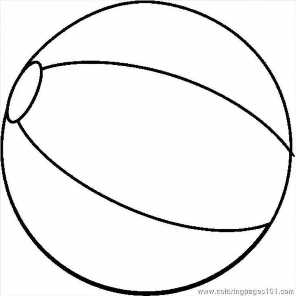 Яркая раскраска с мячом для детей 4-5 лет