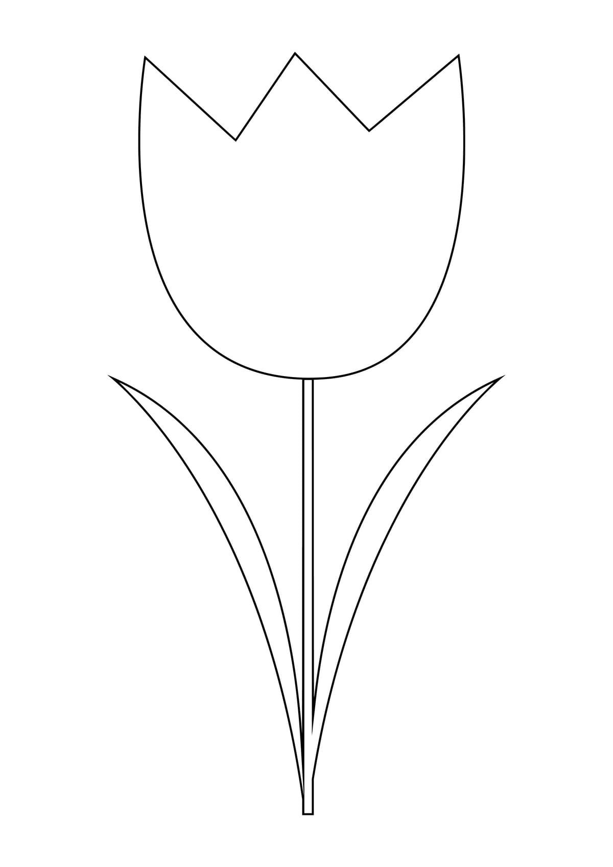 Glowing tulips coloring book for kids