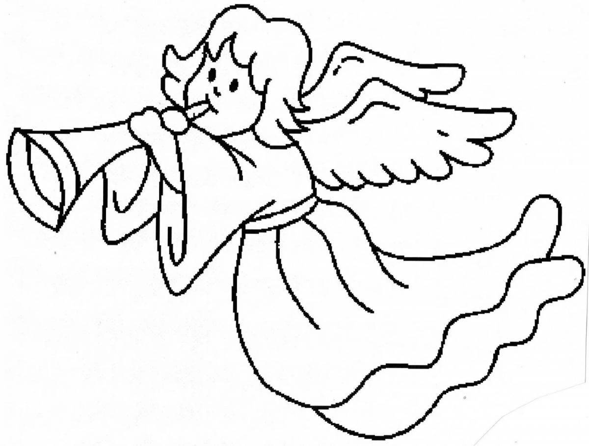 Photo Angel coloring book angel for children 3-4 years old
