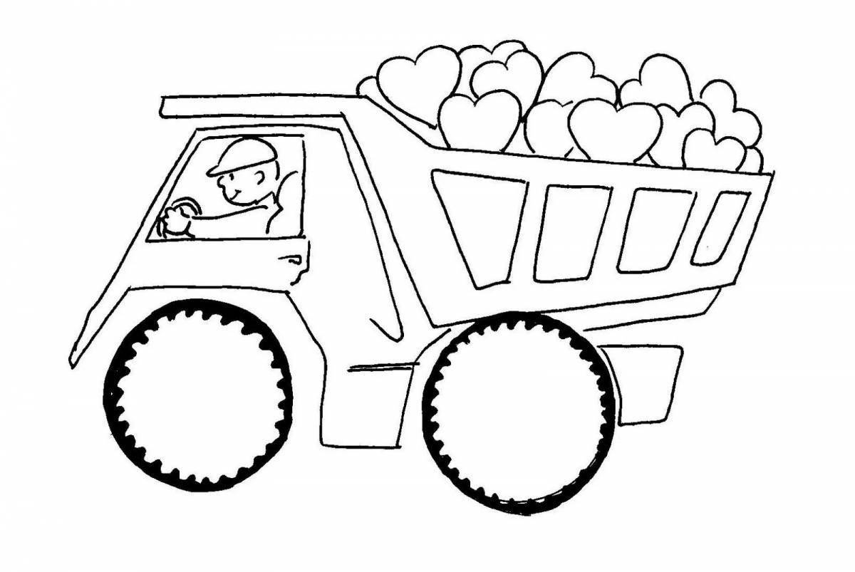 Coloring pages luminous cars for boys 4 years old