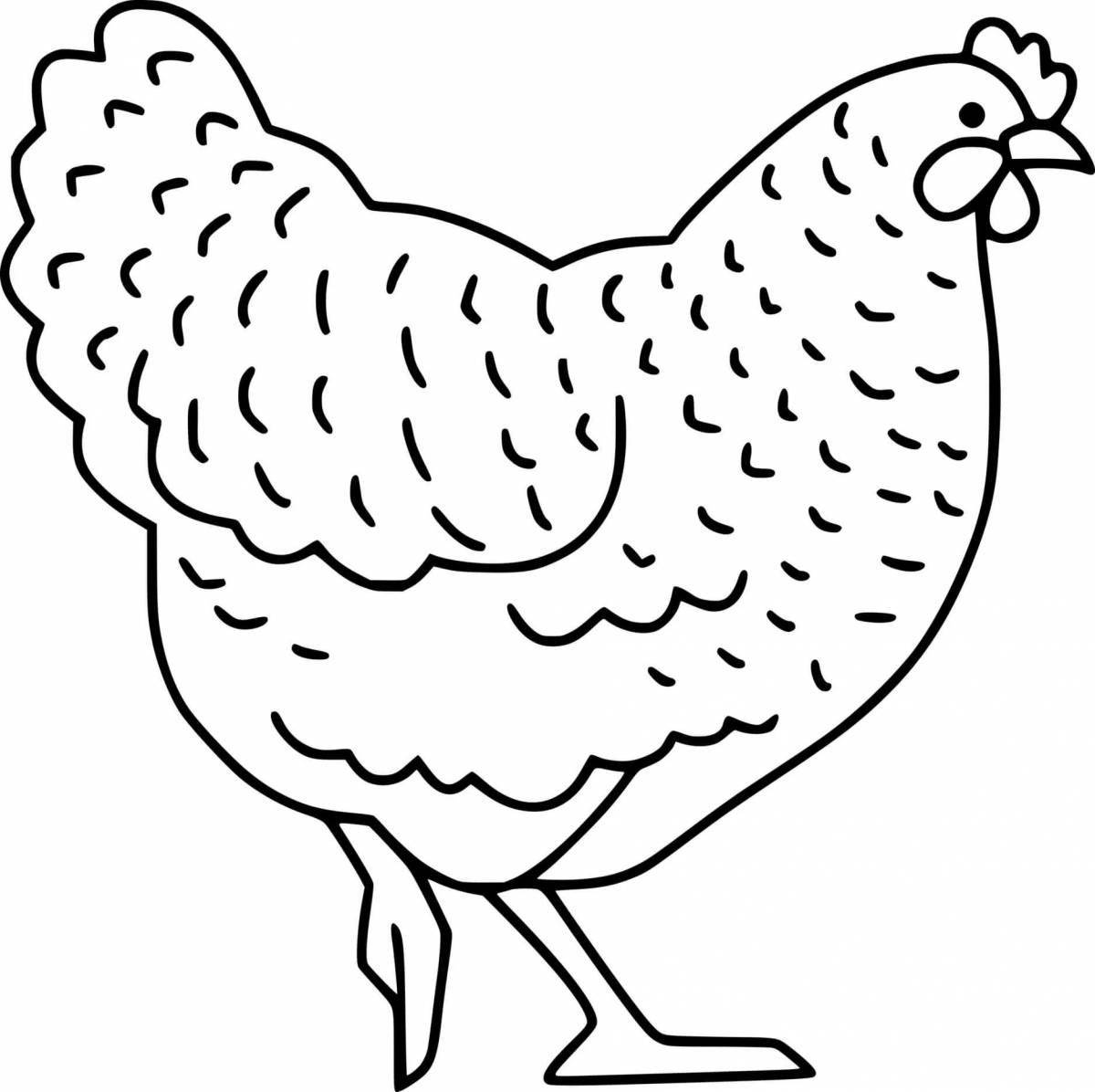 Sunny Chick coloring page for 2-3 year olds