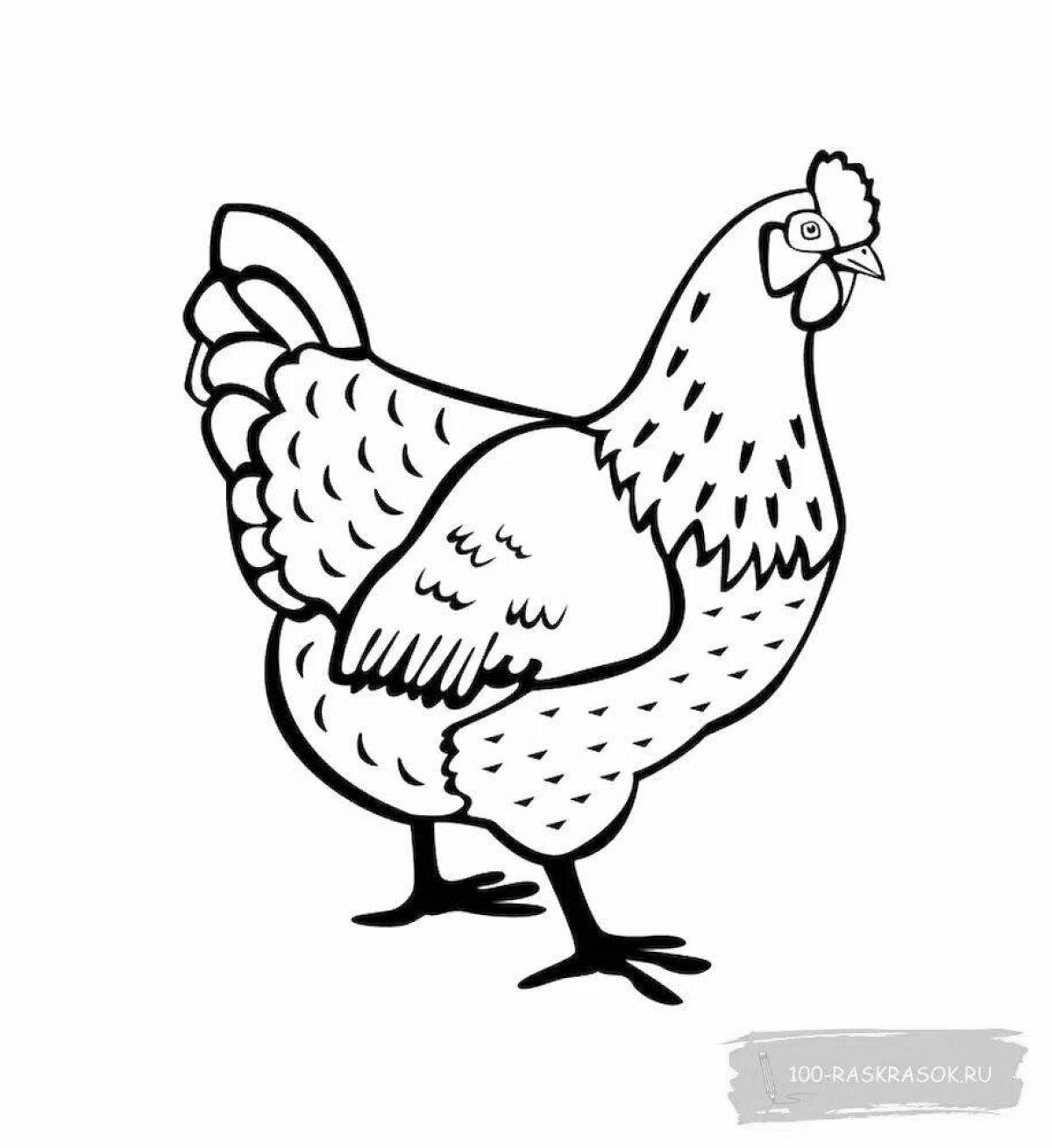 Funny chick coloring book for 2-3 year olds