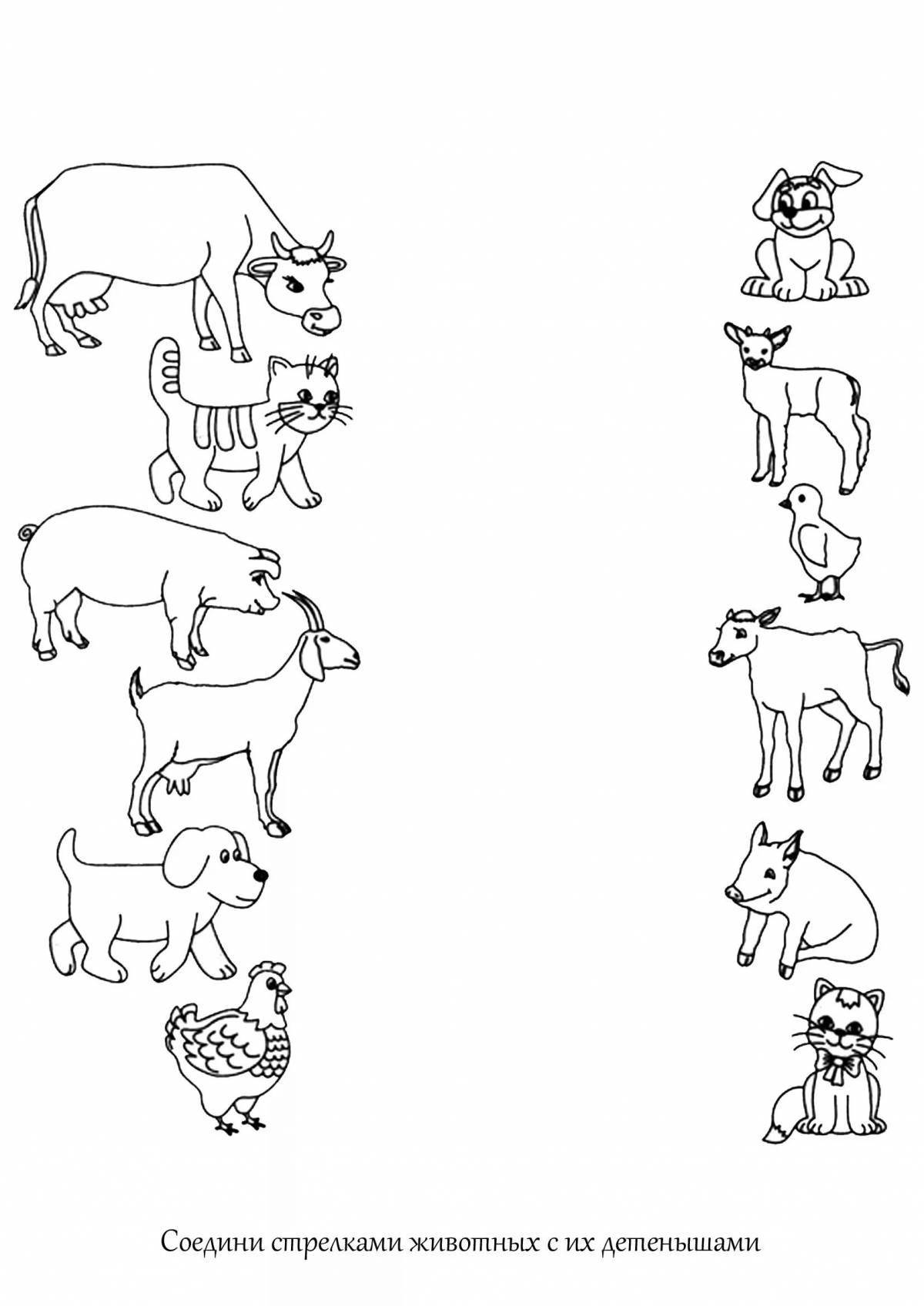 Animated coloring pages of pets for preschool children
