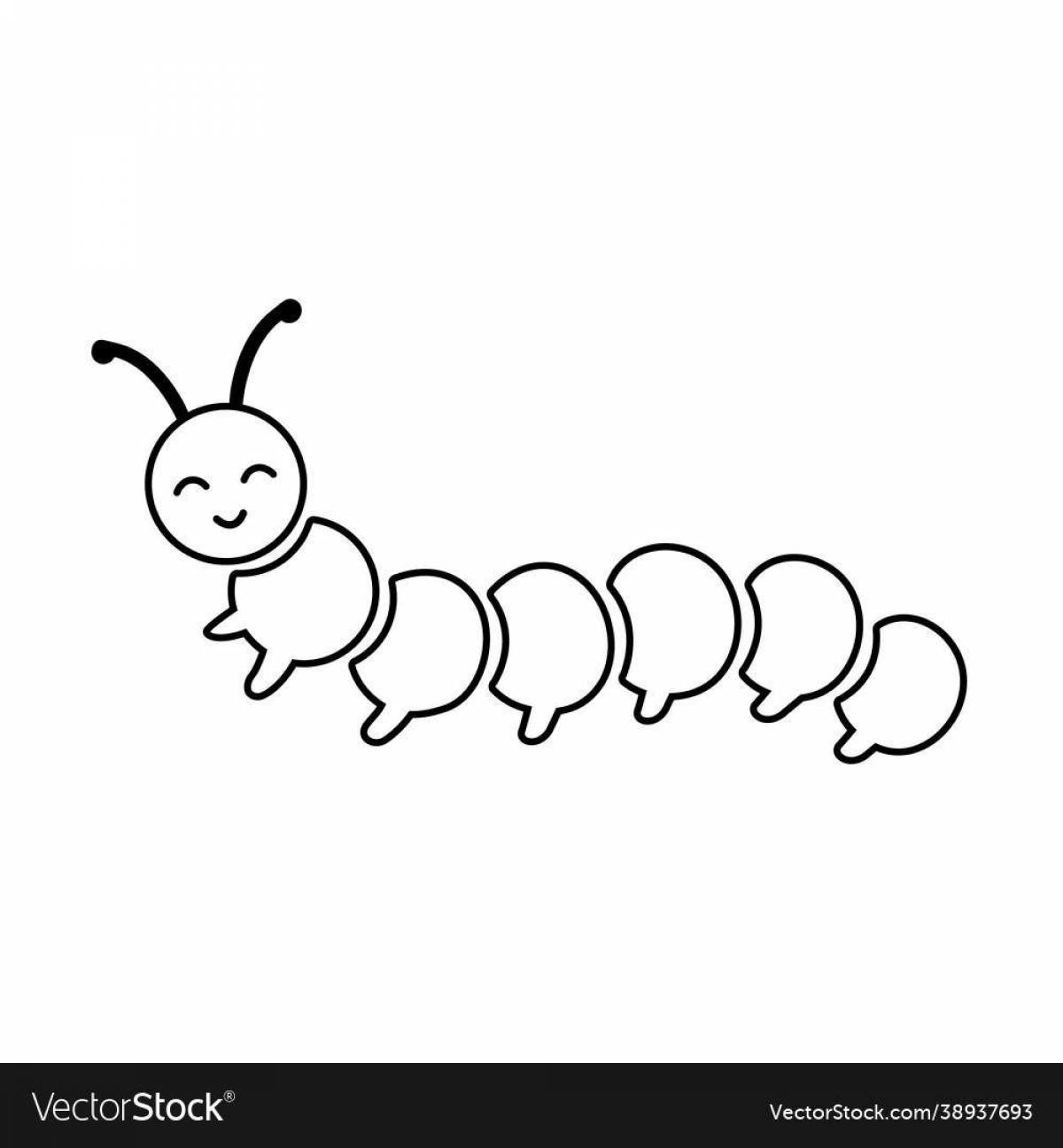 Раскраска Творческая раскраска гусеницы для подростков