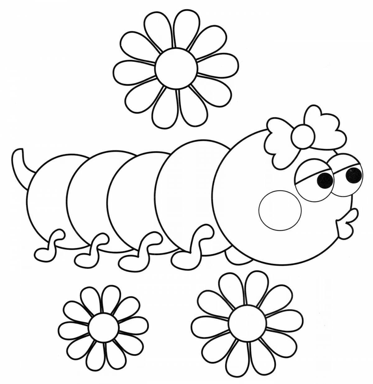 Great caterpillar coloring book for 4-5 year olds