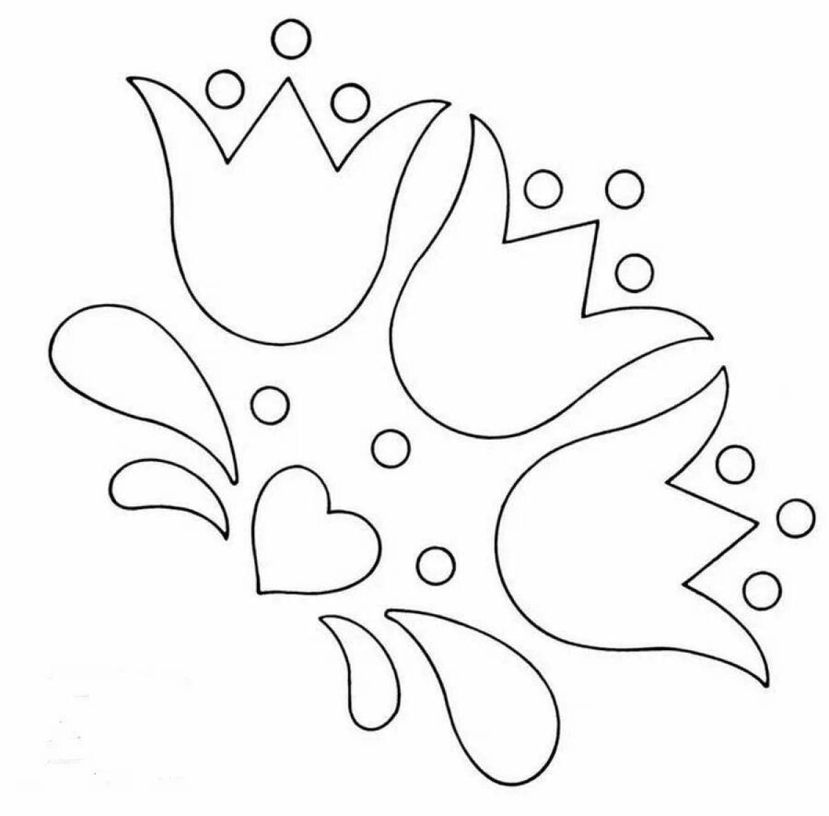 Colorful apron with Tatar ornament