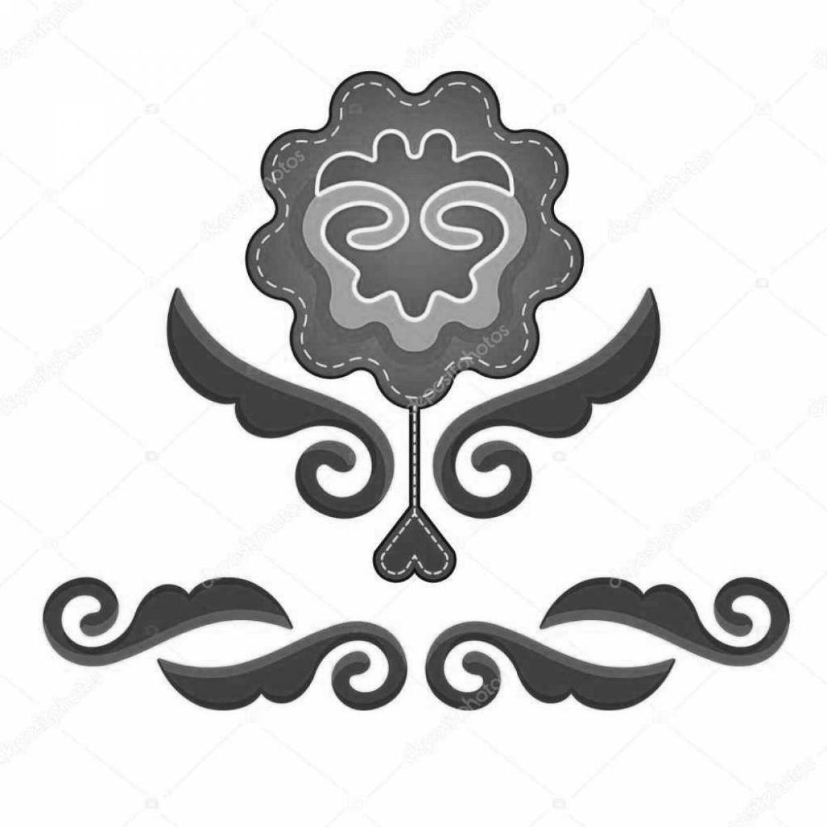 Delightful apron with Tatar ornament