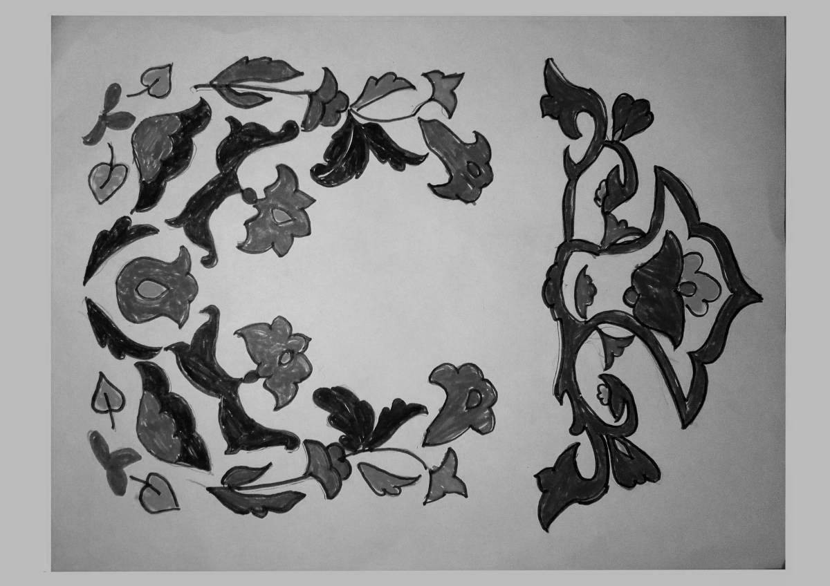 Living apron with Tatar ornament