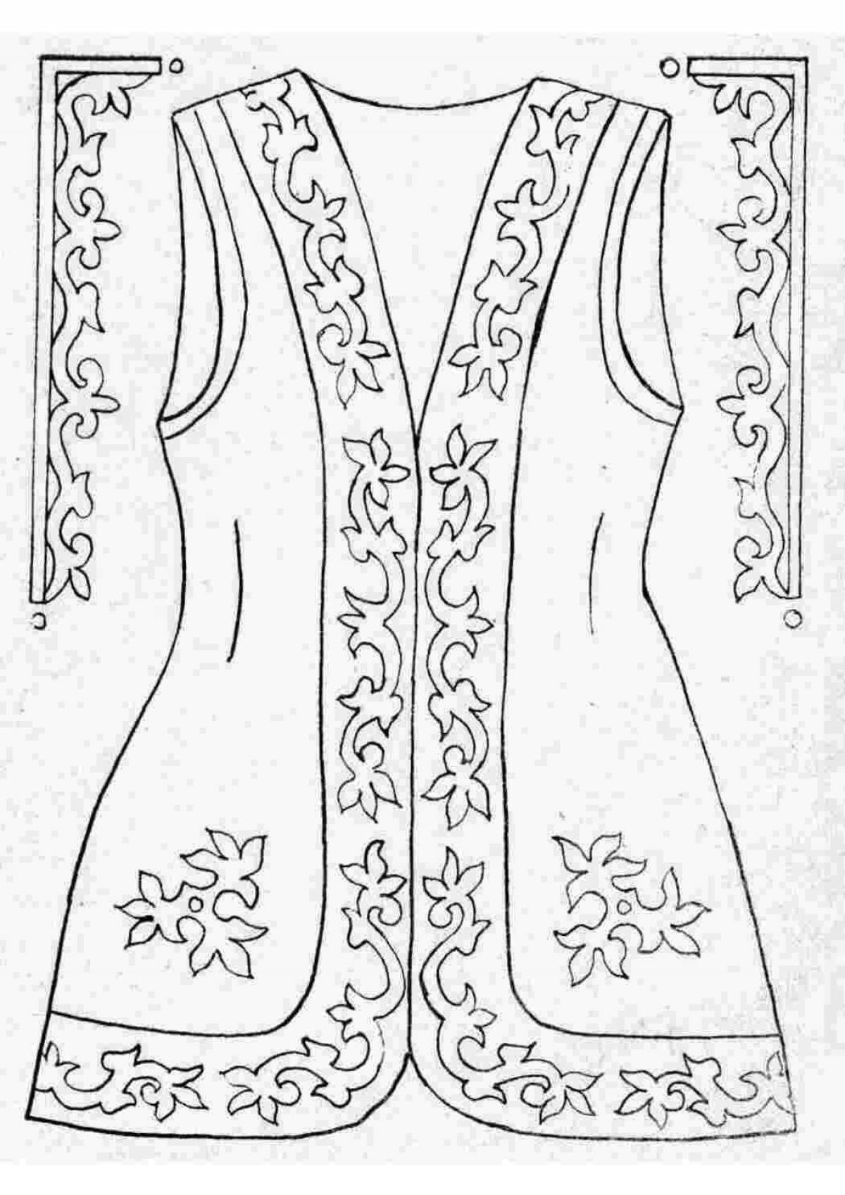 Charming apron with Tatar ornament