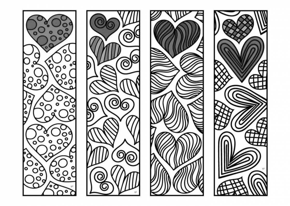 Colorful bookmark for girls