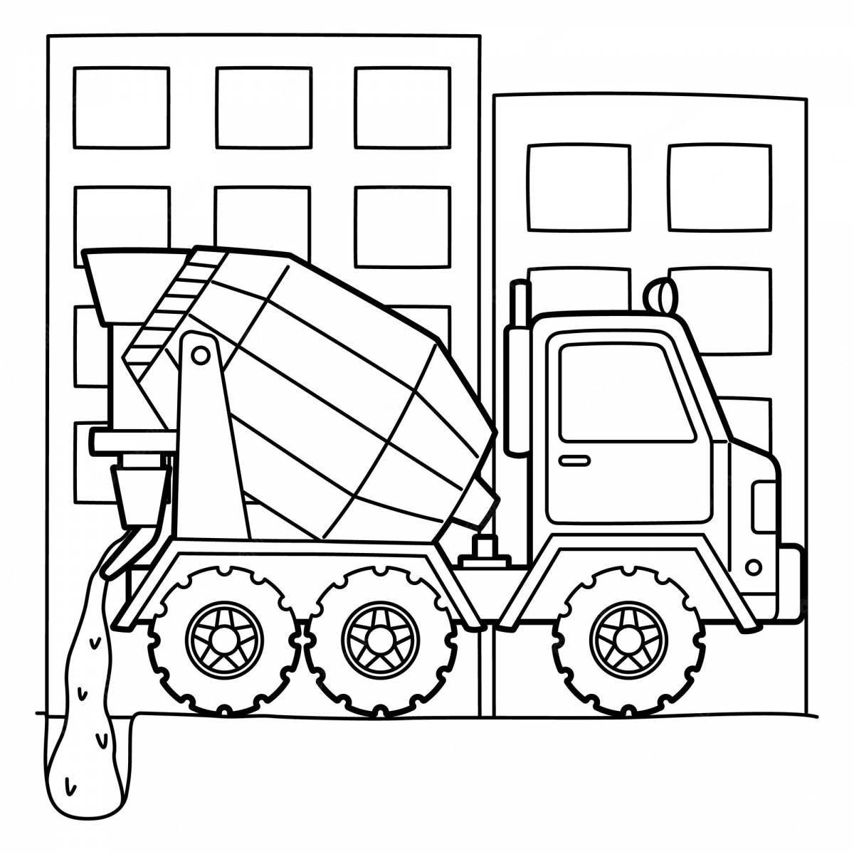 Live coloring concrete mixer for the little ones