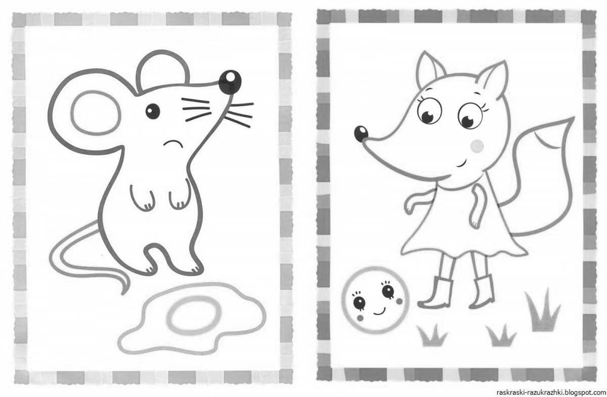 Adorable outline coloring page for 3-4 year olds