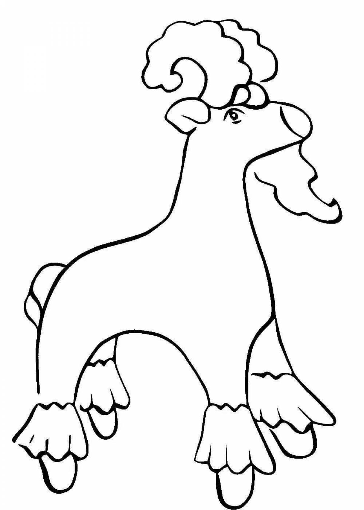 Coloring page charming Dymkovo toy