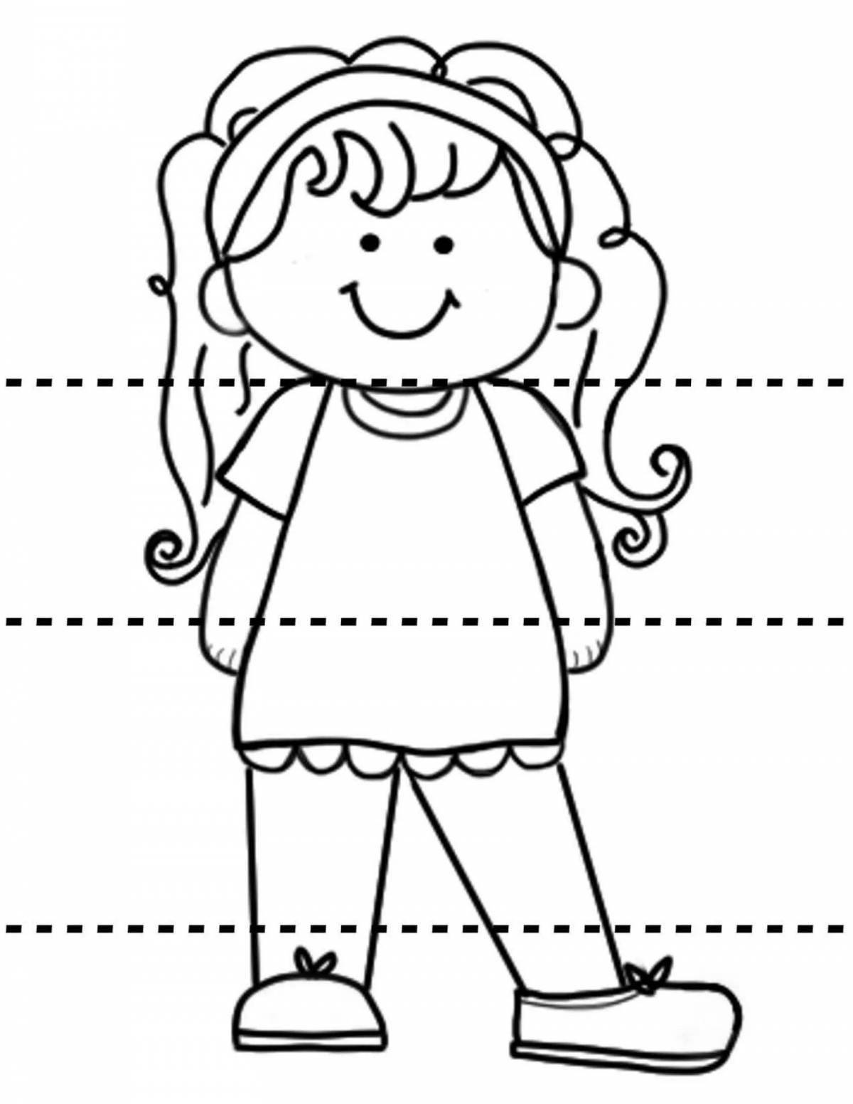 Bright human legs coloring page