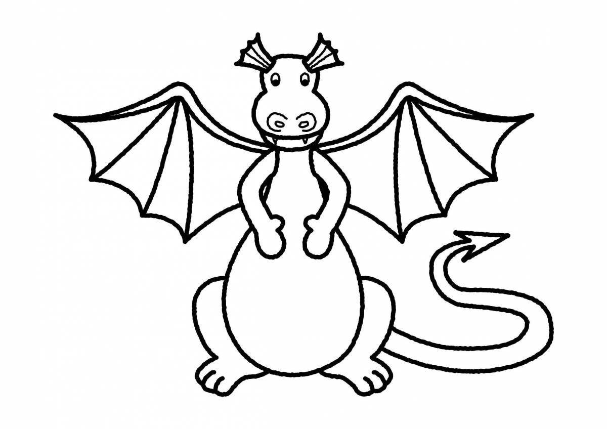 Fancy coloring dragons for children 4-5 years old