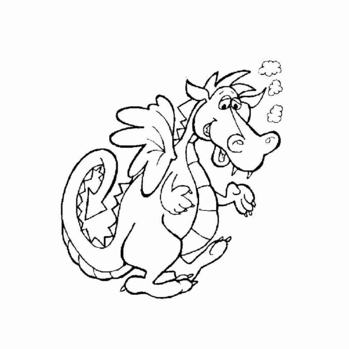 Incredible dragon coloring pages for 4-5 year olds