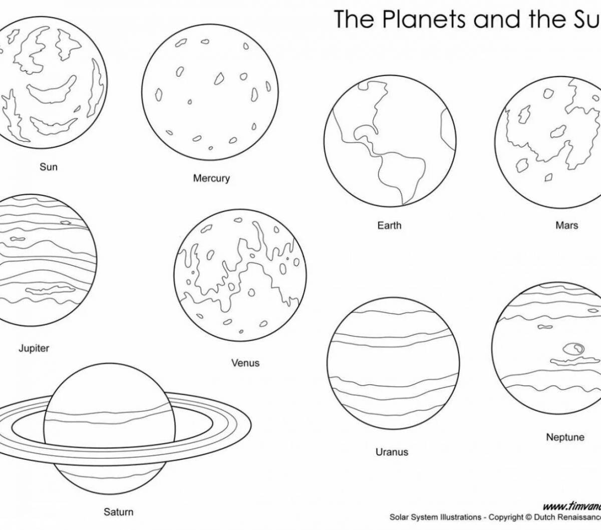 Картинки планет солнечной системы для вырезания