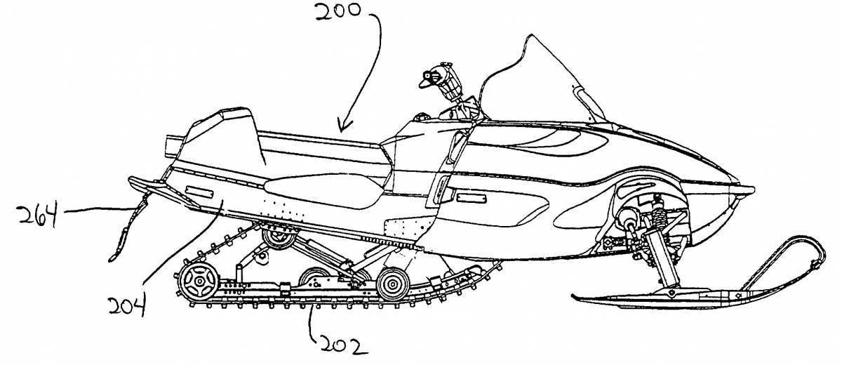 Как нарисовать снегоход