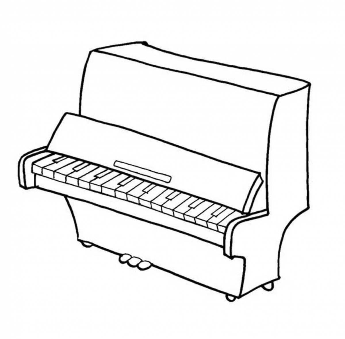 Пианино рисунок для детей простой