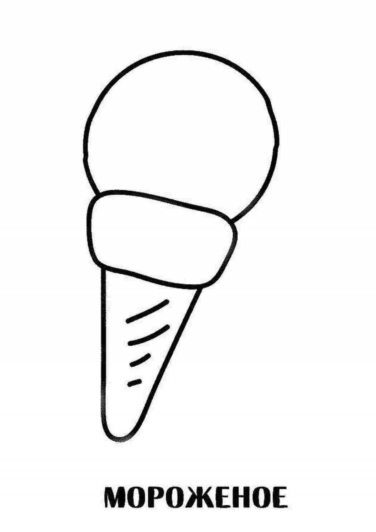Увлекательная раскраска мороженого для pre-k