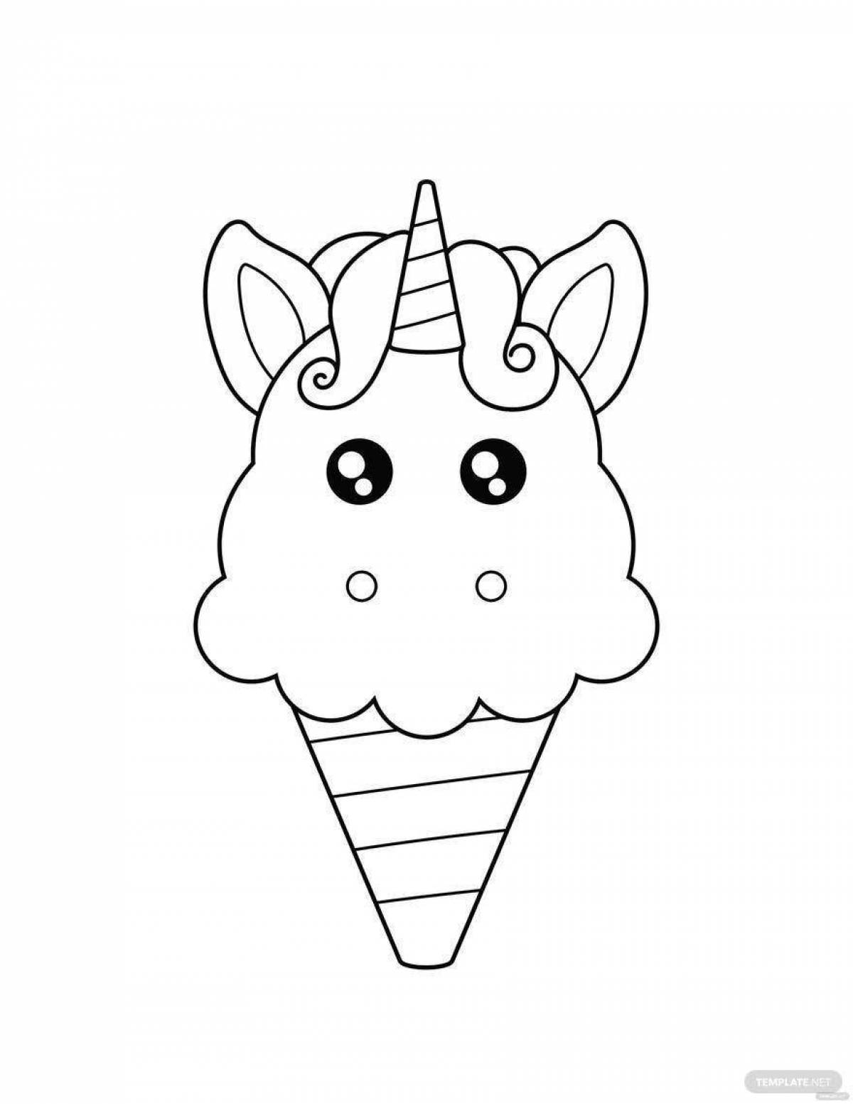 Incredible ice cream coloring book for kids