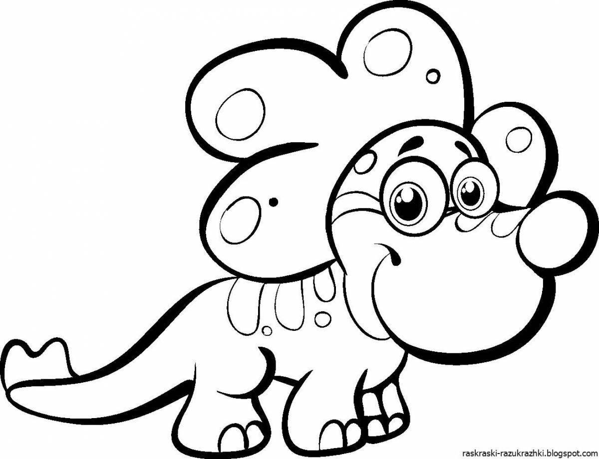 Amazing dinosaurs coloring book for 4-5 year olds