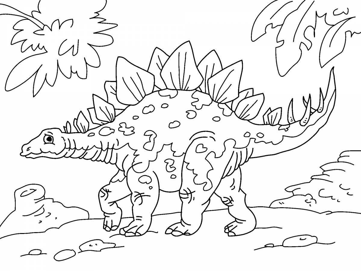 Outstanding dinosaurs coloring book for 4-5 year olds