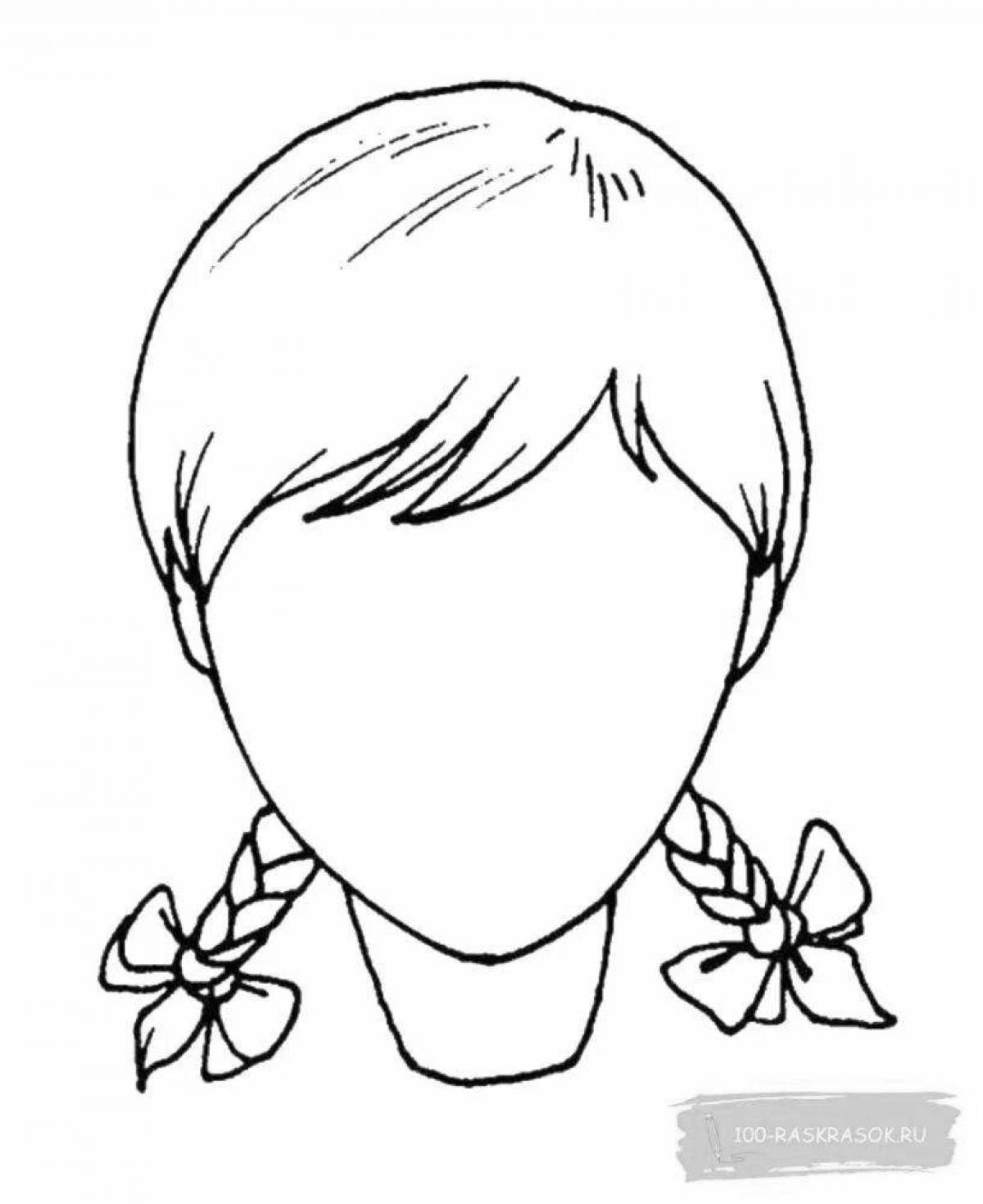 Incredible Mom Portrait Coloring Page for 6-7 year olds