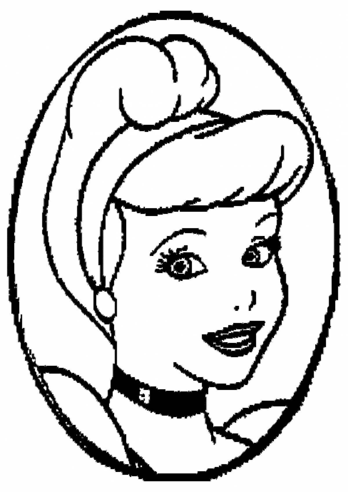 Wonderful coloring portrait of mother for children 6-7 years old