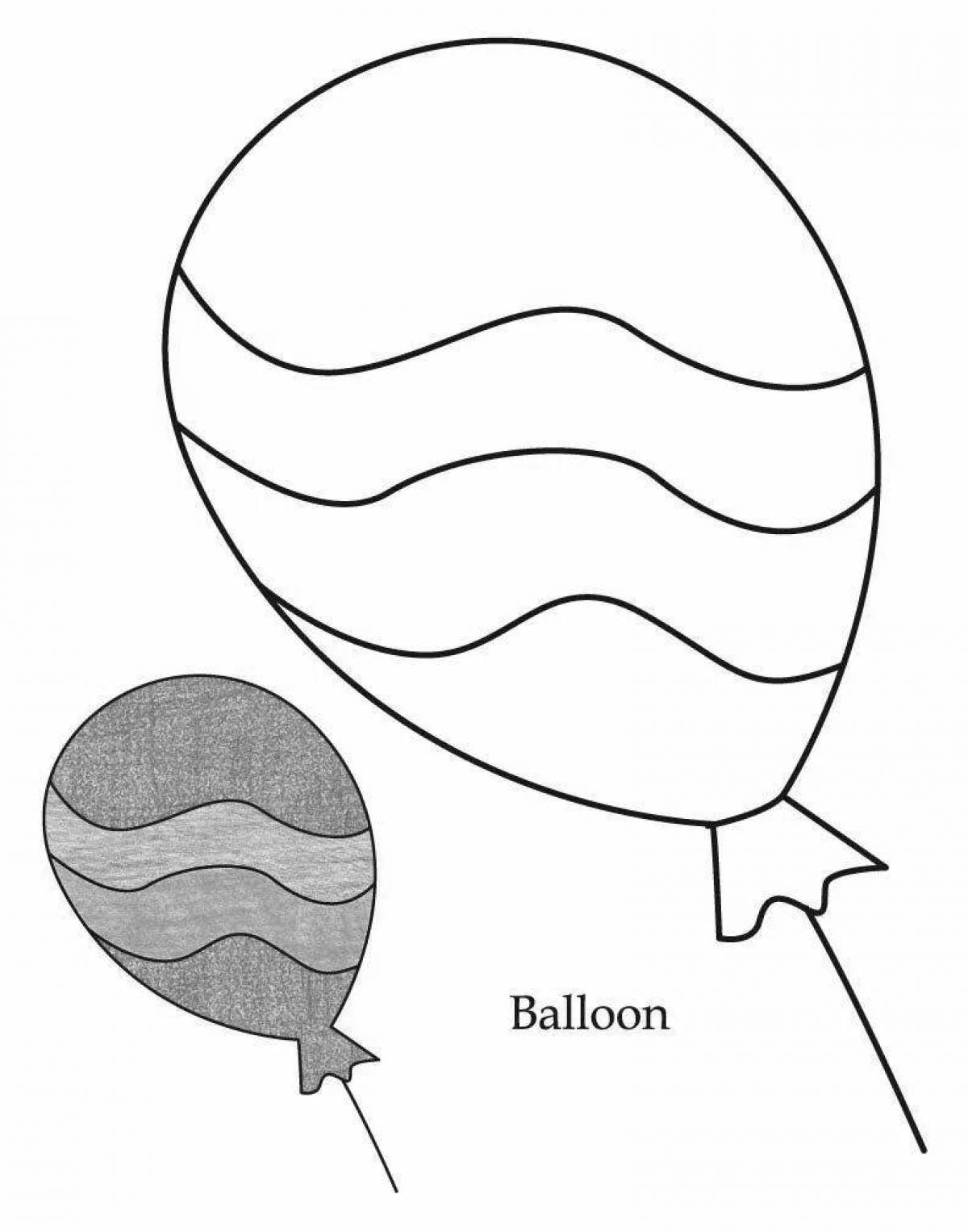 Fun coloring book with balloons for 2-3 year olds