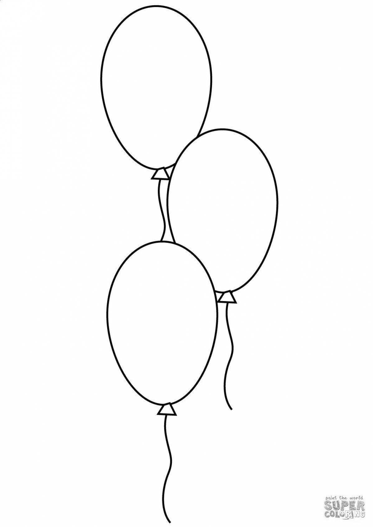 Exciting coloring pages with balloons for kids 2-3 years old