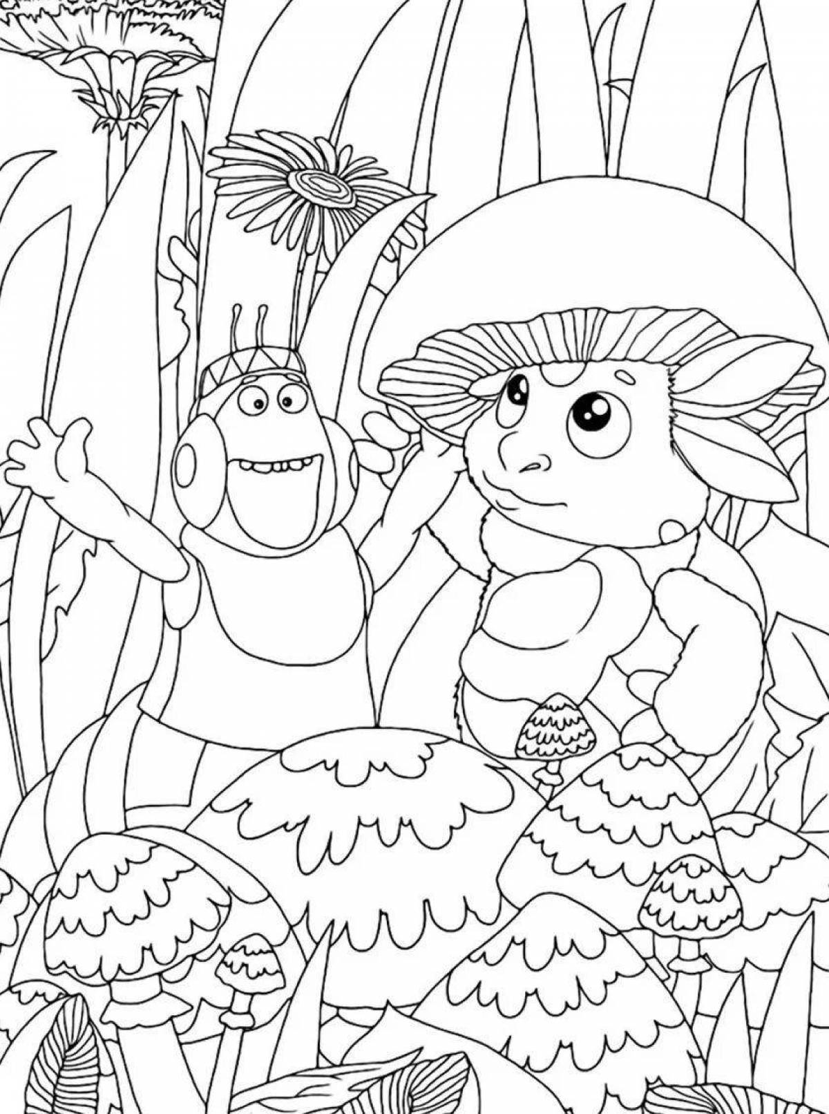 Charming Luntik coloring book