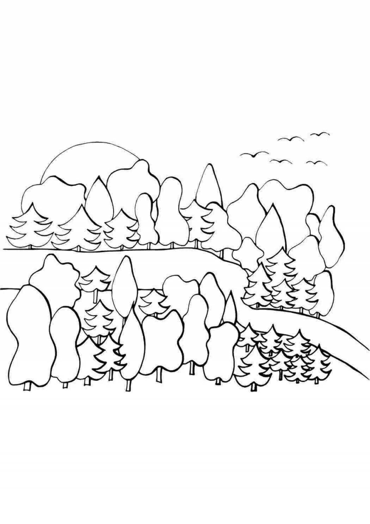 Rampant forest coloring book