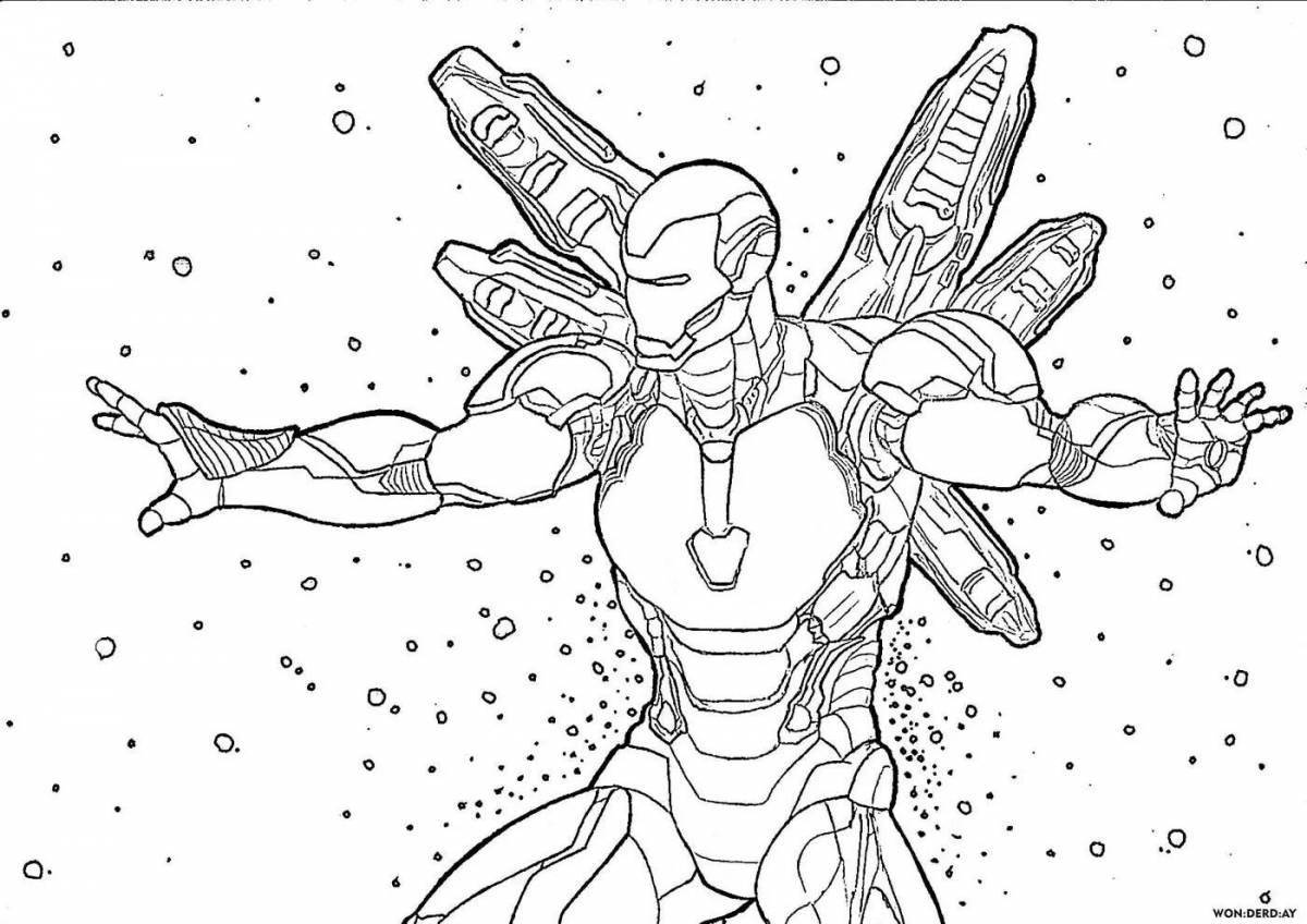 Fantastic spiderman and iron man coloring pages for kids