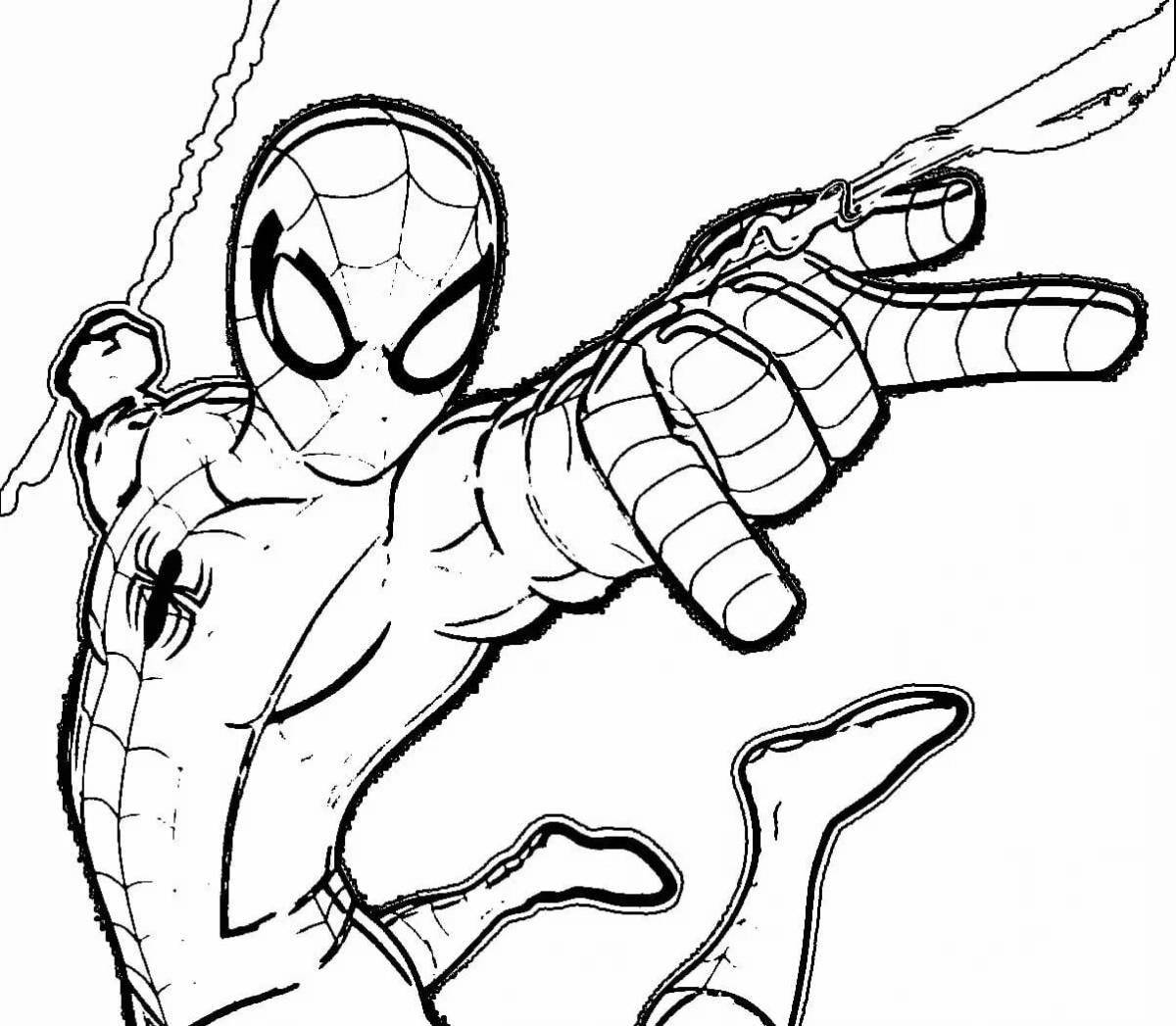 Gorgeous spiderman and iron man coloring pages for kids