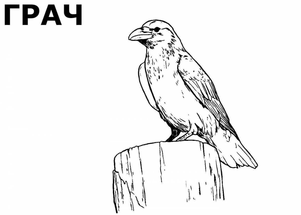 Migratory birds coloring page for 6-7 year olds