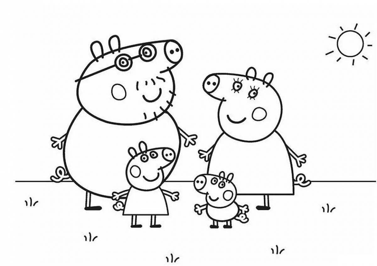Peppa pig coloring book for kids
