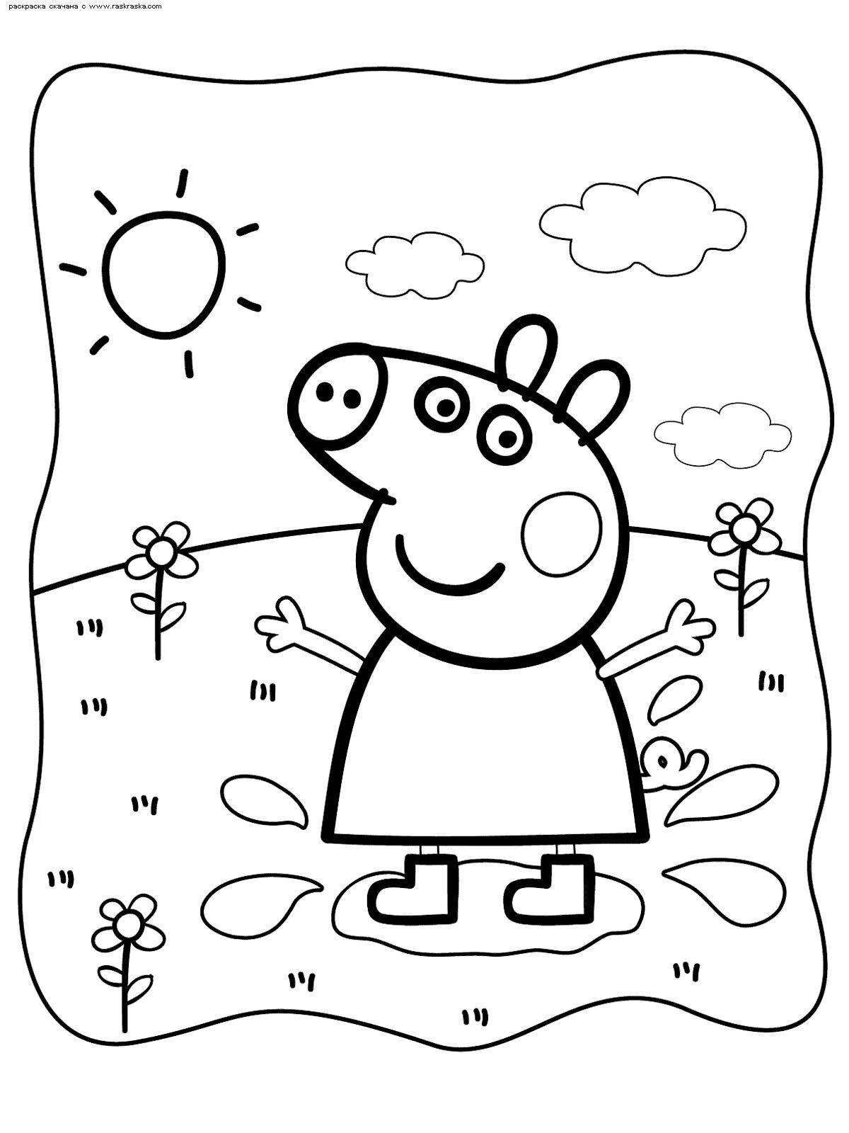 Incredible peppa pig coloring book for kids 5-6 years old