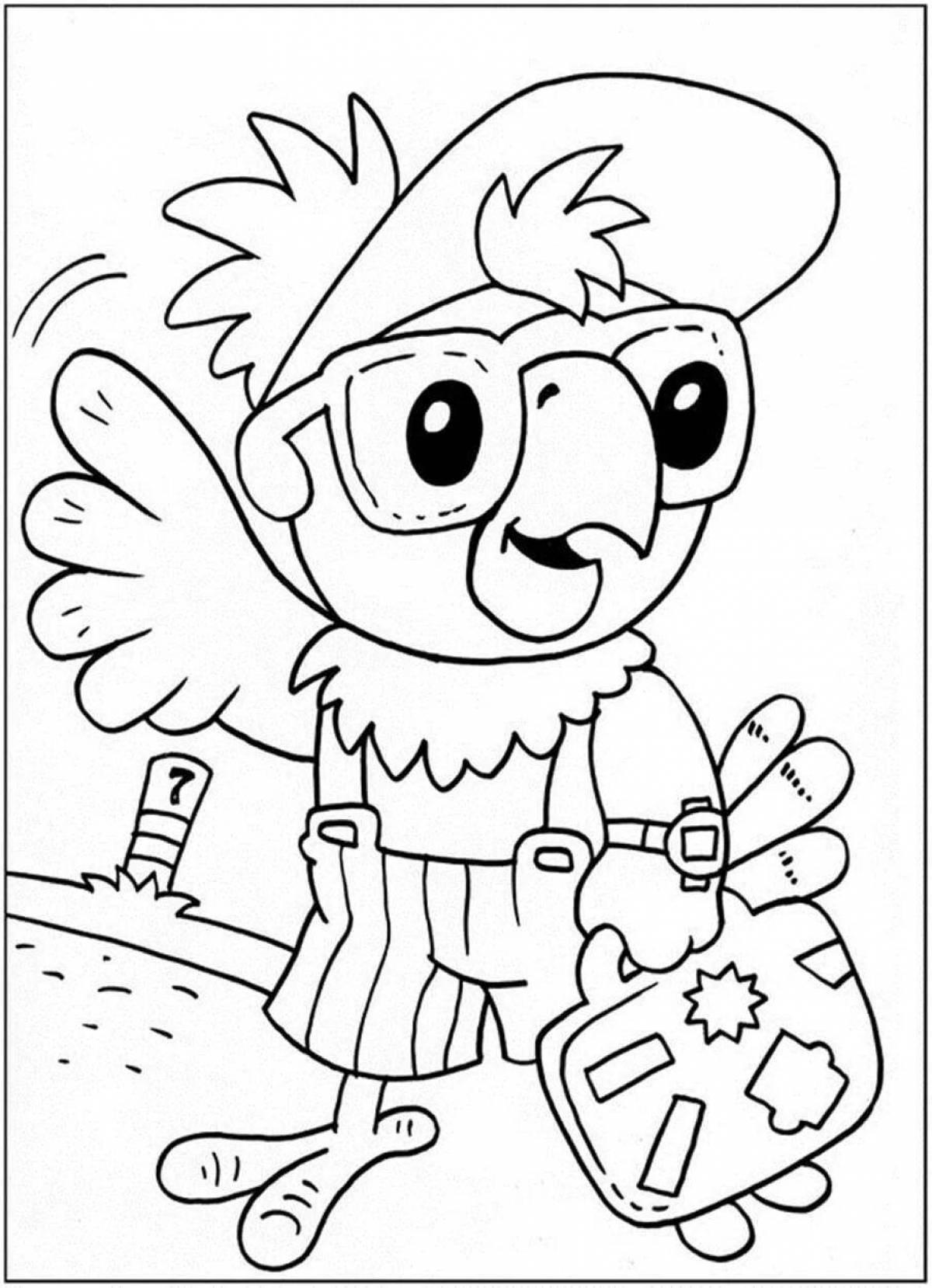 Exciting cartoon coloring pages for kids 5-6 years old