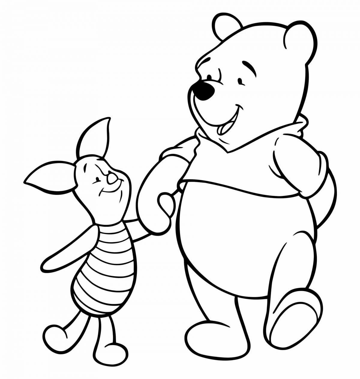 Coloring book with adorable cartoon characters for 5-6 year olds